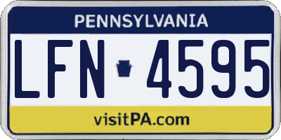 PA license plate LFN4595