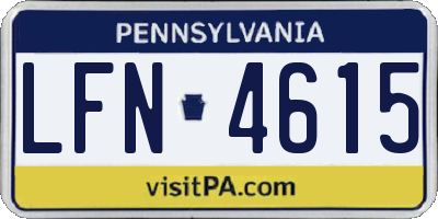 PA license plate LFN4615