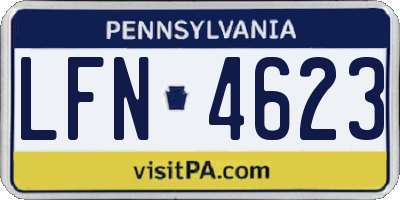 PA license plate LFN4623