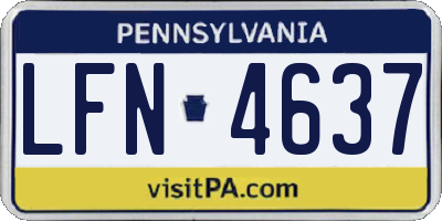 PA license plate LFN4637