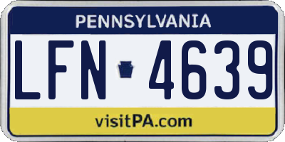 PA license plate LFN4639