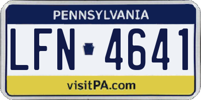 PA license plate LFN4641