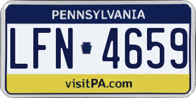 PA license plate LFN4659