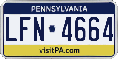 PA license plate LFN4664