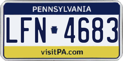 PA license plate LFN4683