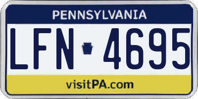 PA license plate LFN4695