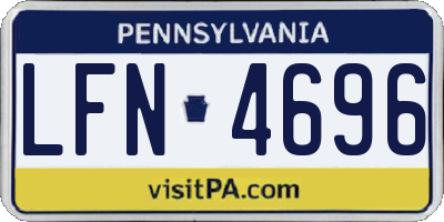 PA license plate LFN4696