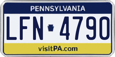 PA license plate LFN4790
