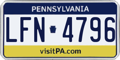 PA license plate LFN4796