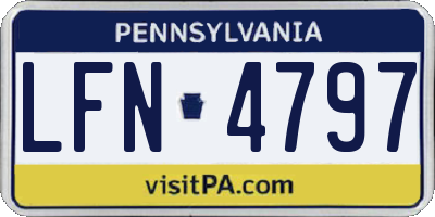PA license plate LFN4797