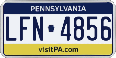 PA license plate LFN4856