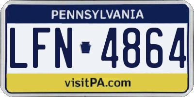PA license plate LFN4864