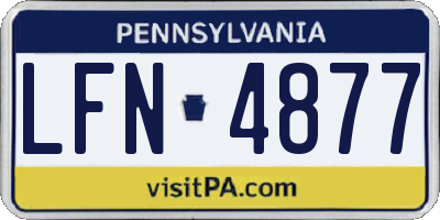 PA license plate LFN4877