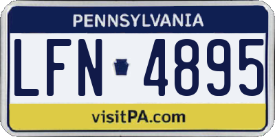 PA license plate LFN4895