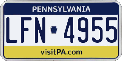 PA license plate LFN4955