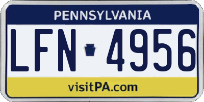PA license plate LFN4956