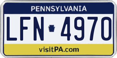 PA license plate LFN4970