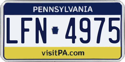 PA license plate LFN4975