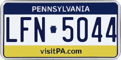PA license plate LFN5044