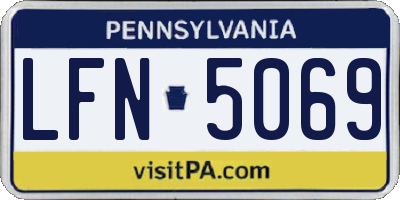 PA license plate LFN5069