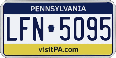 PA license plate LFN5095
