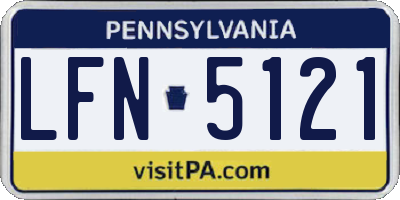 PA license plate LFN5121