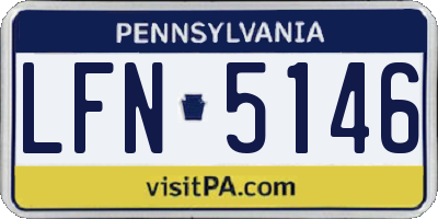 PA license plate LFN5146