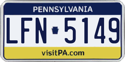 PA license plate LFN5149