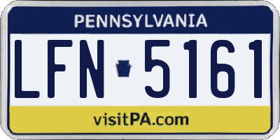 PA license plate LFN5161