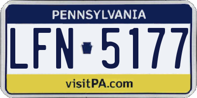 PA license plate LFN5177
