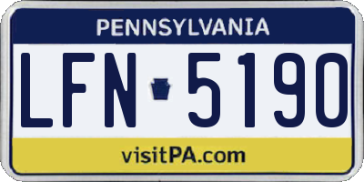 PA license plate LFN5190