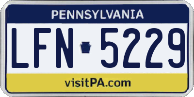 PA license plate LFN5229