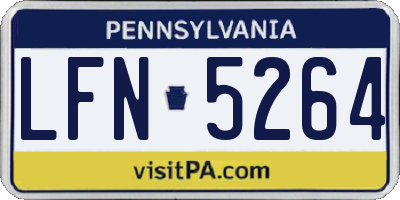PA license plate LFN5264