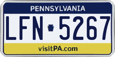 PA license plate LFN5267