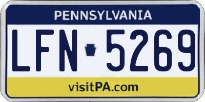 PA license plate LFN5269