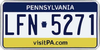 PA license plate LFN5271