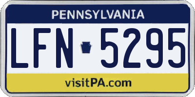 PA license plate LFN5295