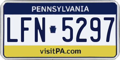 PA license plate LFN5297