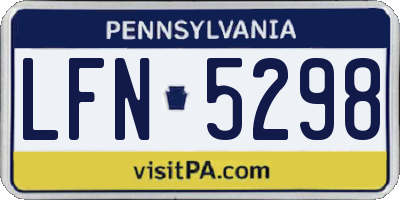 PA license plate LFN5298