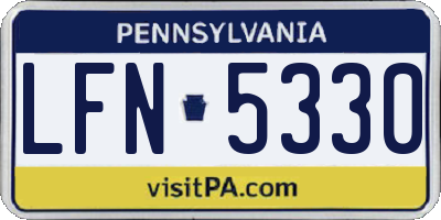PA license plate LFN5330