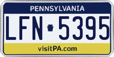 PA license plate LFN5395