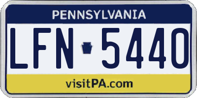 PA license plate LFN5440