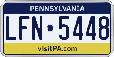 PA license plate LFN5448