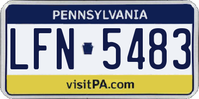 PA license plate LFN5483