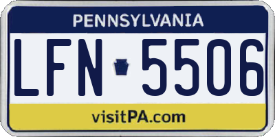 PA license plate LFN5506