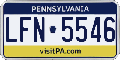 PA license plate LFN5546