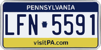 PA license plate LFN5591