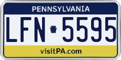 PA license plate LFN5595