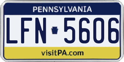 PA license plate LFN5606