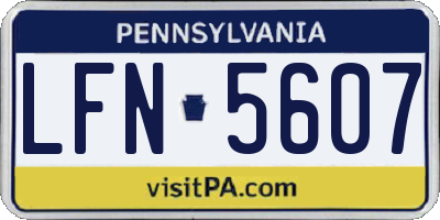 PA license plate LFN5607